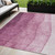 5' X 8' Merlot Blush And Pink Ombre Washable Indoor Outdoor Area Rug