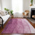 5' X 8' Merlot Blush And Pink Ombre Washable Indoor Outdoor Area Rug