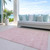 5' X 8' Pink And Red Floral Washable Indoor Outdoor Area Rug