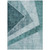 5' X 8' Teal Blue Aqua And Blue Geometric Washable Indoor Outdoor Area Rug