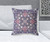 20" x 20" Purple Blown Seam Paisley Indoor Outdoor Throw Pillow