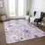 3' X 5' Lavender And Lilac Floral Washable Indoor Outdoor Area Rug