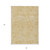 3' X 5' Gold And Ivory Abstract Washable Indoor Outdoor Area Rug Transitional Style - Gold, Ivory Color