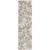 2' X 8' Taupe and Ivory Floral Washable Non Skid Indoor Outdoor Runner Rug