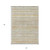 5' X 8' Sage Striped Washable Indoor Outdoor Area Rug