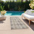 8' Runner Beige Taupe and Brown Geometric Washable Non Skid Indoor Outdoor Runner Rug