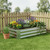 12" X 48" Silver Metal Rectangular Raised Garden Bed