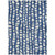 5' X 8' Navy Blue And Ivory Abstract Washable Indoor Outdoor Area Rug - 608219024109