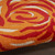8' Ivory Orange and Blue Round Floral Indoor Outdoor Area Rug