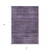 3' X 5' Plum Purple And Gray Striped Washable Indoor Outdoor Area Rug