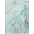 3' X 5' Teal Abstract Washable Non Skid Indoor Outdoor Area Rug - Teal Blue
