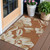 3' X 5' Terra Cotta And Beige Floral Washable Indoor Outdoor Area Rug