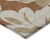 3' X 5' Terra Cotta And Beige Floral Washable Indoor Outdoor Area Rug