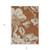 3' X 5' Terra Cotta And Beige Floral Washable Indoor Outdoor Area Rug