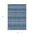 3' X 5' Denim Blue And Sky Blue Striped Washable Indoor Outdoor Area Rug Transitional Style - Denim Blue, Sky Blue Color