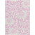 3' X 5' Pink and Ivory Floral Washable Non Skid Indoor Outdoor Area Rug