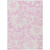 3' X 5' Pink and Ivory Floral Washable Non Skid Indoor Outdoor Area Rug