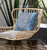 18" X 18" Blue Blown Seam Floral Indoor Outdoor Throw Pillow