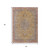 3' X 5' Gold And Peach Medallion Washable Indoor Outdoor Area Rug