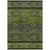 5' X 8' Artichoke Green Gray And Fern Green Tribal Washable Indoor Outdoor Area Rug