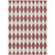 5' X 8' Burgundy Geometric Washable Indoor Outdoor Area Rug