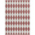 5' X 8' Burgundy Geometric Washable Indoor Outdoor Area Rug