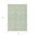 3' X 5' Mint Green And Ivory Geometric Washable Indoor Outdoor Area Rug Transitional Style - Mint Green, Ivory Color