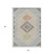 3' X 5' Pewter Copper And Silver Geometric Washable Indoor Outdoor Area Rug