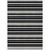 3' X 5' Black Ivory And Gray Striped Washable Indoor Outdoor Area Rug