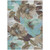 5' X 8' Khaki And Taupe Floral Washable Indoor Outdoor Area Rug