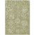 5' X 8' Sage And Green Damask Washable Indoor Outdoor Area Rug