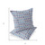 Set of Two 16" X 16" Blue and Gray Striped Indoor Outdoor Throw Pillow
