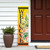 36" Yellow Black And Green Solid Wood Tropical Floral Welcome Porch Sign