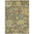 3' X 5' Artichoke Green Coral And Brown Floral Washable Indoor Outdoor Area Rug