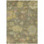 3' X 5' Artichoke Green Coral And Brown Floral Washable Indoor Outdoor Area Rug