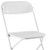 Set of Four White Metal Outdoor Folding Stacking Dining Chairs