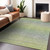 3' X 5' Artichoke Green Striped Washable Indoor Outdoor Area Rug - Artichoke Green