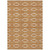 3' X 5' Copper And Ivory Geometric Washable Indoor Outdoor Area Rug