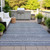 5' X 8' Blue And Sky Blue Striped Washable Indoor Outdoor Area Rug