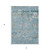 3' X 5' Teal Blue And Aqua Floral Washable Indoor Outdoor Area Rug Traditional Style - Teal Blue, Aqua Color
