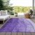 5' X 8' Purple Lilac And Lavender Ombre Washable Indoor Outdoor Area Rug