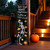 36" Black Gold And Orange Halloween Skeleton Solid Wood Porch Sign