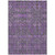 5' X 8' Purple And Green Floral Washable Indoor Outdoor Area Rug