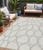 5' X 8' Ivory And Gray Abstract Washable Indoor Outdoor Area Rug Transitional Style - Ivory, Gray Color