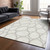 5' X 8' Ivory And Gray Abstract Washable Indoor Outdoor Area Rug - 608219378493