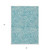 3' X 5' Teal Blue And Ivory Abstract Washable Indoor Outdoor Area Rug Transitional Style - Teal Blue, Ivory Color