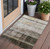 3' X 5' Brown Ombre Washable Non Skid Indoor Outdoor Area Rug