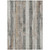 5' X 8' Beige And Gray Striped Washable Indoor Outdoor Area Rug - Beige, Gray