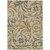 5' X 8' Beige Taupe And Copper Floral Washable Indoor Outdoor Area Rug