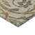 5' X 8' Beige Taupe And Copper Floral Washable Indoor Outdoor Area Rug